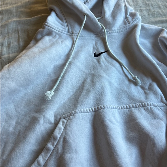 Nike White Hoodie with Black Swoosh - Picture 3 of 3